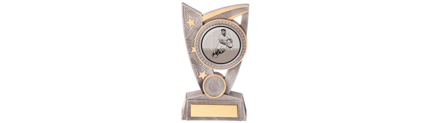 TRIUMPH RUGBY AWARD - 2 SIZES - 12.5 & 15CM TRIUMPH RUGBY AWARD - 2 SIZES - 12.5 & 15CM